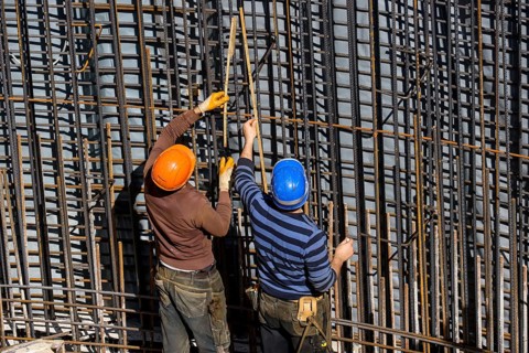 Essen, North Rhine-Westphalia, Germany, construction industry, construction workers working on a