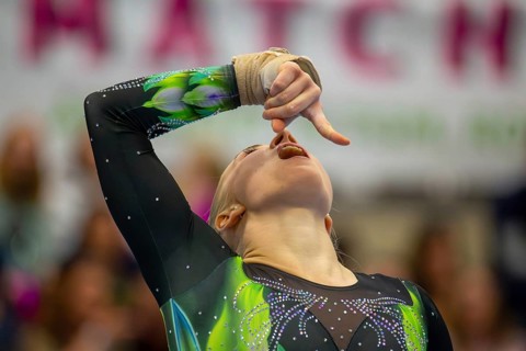 German Gymnastics League (Bundesliga) for woman, 1st competition day 2025 in Mannheim***Lea Quaas