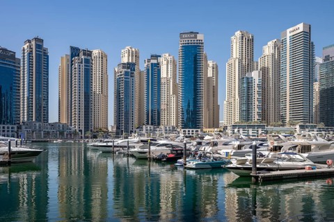 Dubai Marina, neighbourhood in the south of Dubai, United Arab Emirates, Asia