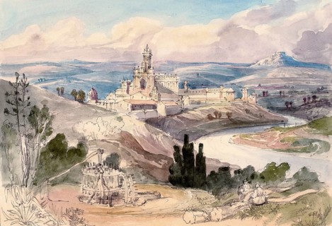 Jerez de la Frontera, Xeres, Carthusian monastery, Andalusia, Spain, digital reproduction of a