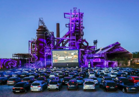 Dortmund, Ruhr area, North Rhine-Westphalia, Germany - Drive-in cinema Dortmund, newly opened