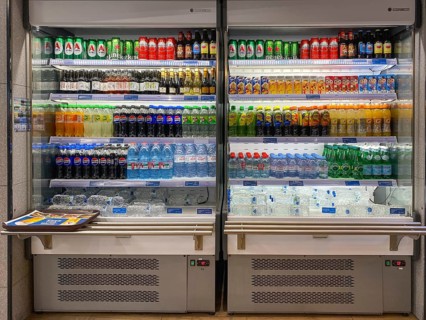 Chilled drinks, soda, beer, chiller cabinet, duty free, duty free shop, Thessaloniki Makedonia