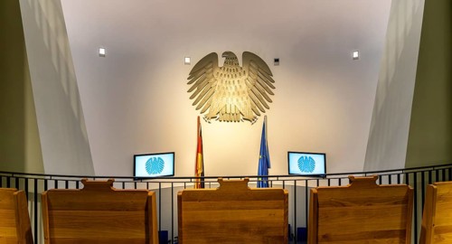 Parliamentary history exhibition in the German Cathedral at Gendarmenmarkt, Berlin, Germany, Europe