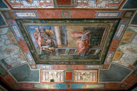 Ceiling fresco in a room of the Villa del Principe, Palazzo di Andrea Doria, Piazza dei Principe,