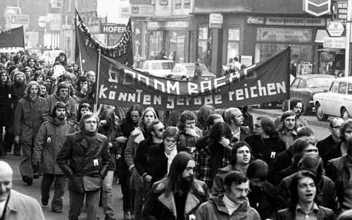 More than 10, 000 students demonstrated in Düsseldorf on 7 November 1974 for more Bafoeg and