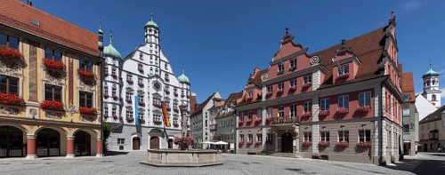 Memmingen Market Place Panorama Germany