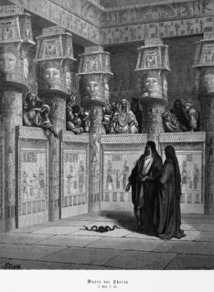 Bible, Moses in front of Pharaoh, First Book of Moses, 7, 10, Old Testament, Genesis, Egypt, Aaron,