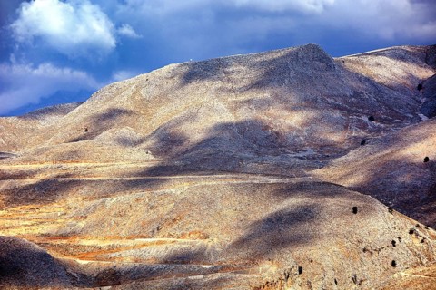 Mountains, mountain structures with shade, South Crete, Crete, Greece, Europe