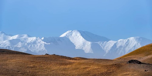 Snow-capped mountains, Pamir Mountains, high mountains, Transalai Range, Alay District, Kyrgyzstan,
