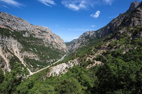View of the Verdon Gorge, Grand Canyon du Verdon, Département Alpes-de-Haute-Provence, Provence,