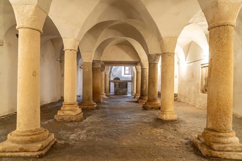 Crypt of the Cathedral of St Anastasia in Zadar, Croatia, Europe
