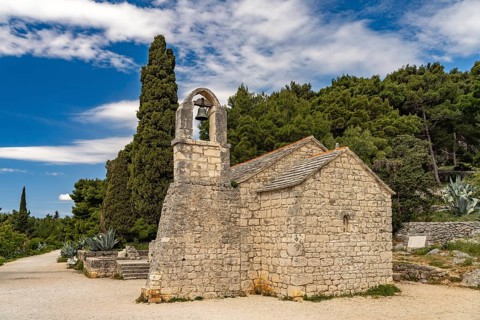 Church of St Nicholas on the hill of Marjan in Split, Croatia, Europe