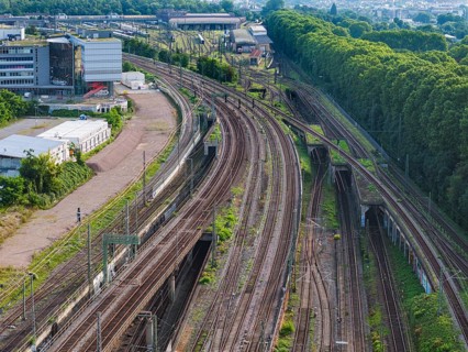 Track apron at Stuttgart main station. Once the Stuttgart 21 project is completed, the new