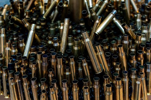 Bikini Haus Berlin, decoration of empty rifle cartridge cases, Berlin, Germany, Europe