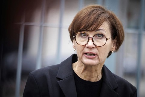 Bettina Stark-Watzinger, Federal Minister of Education and Research, gives a press statement in
