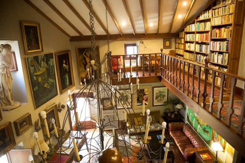 Interior of Palacio Chaves Hotel, historic medieval town of Trujillo, Caceres province,