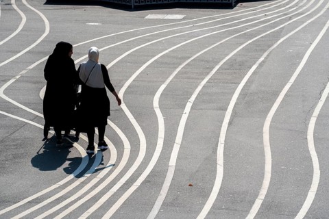The Nørrebro district in Copenhagen, lively, multicultural and student neighbourhood, Superkilen