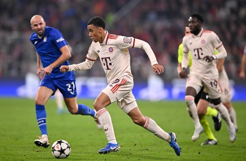 Jamal Musiala FC Bayern Munich FCB (42) Action on the ball, Champions League, Allianz Arena,