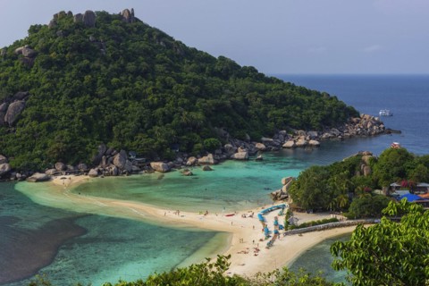 View of the holiday island Nang Yuan Island, island, tropical, tropics, landscape, bathing holiday,