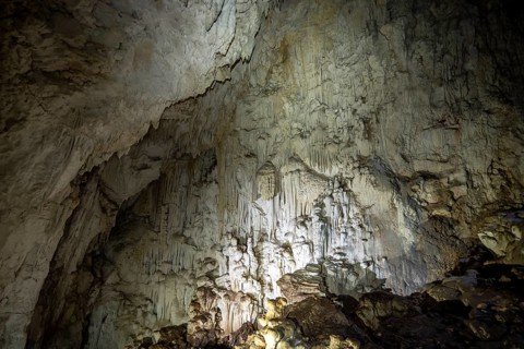 Stalactite cave, Terciopelo Cave, Barra Honda National Park, Costa Rica, Central America