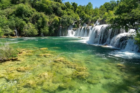 The Skradinski Buk waterfall in Krka National Park, Croatia, Europe
