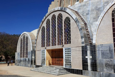 Tigray region, Axum, Aksum, St Mary's Cathedral, Maryam Tsion, Ethiopia, Africa