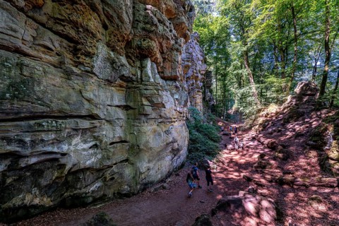 The Devil's Gorge, narrow, accessible gorge of sandstone rocks, with steep rocky gorges, near