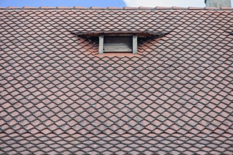 Roof with historic dormer window, Bamberg, Upper Franconia, Bavaria, Germany, Europe