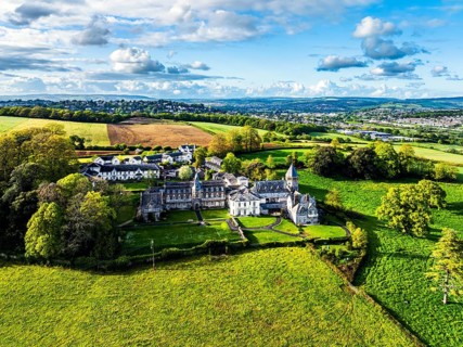 The Priory from a drone, Abbotskerswell Priory, Retirement Village, Abbotskerswell, Newton Abbot,