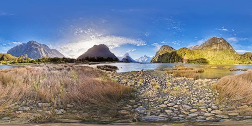 Milford Sound, Fiordland National Park, Panorama, Neuseeland