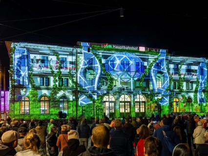 Central railway station - car park, baumbule!, Karl Iaro & Fabio Koll The 2nd edition of Light our