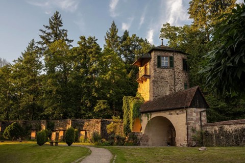 The prelate's defence tower, originally a fortified tower and defence structure on the historic