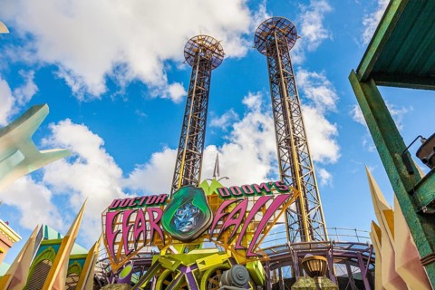 Doctor Doom's Fearfall ride in Marvel Super Hero Island at Universal Studios Islands of Adventure