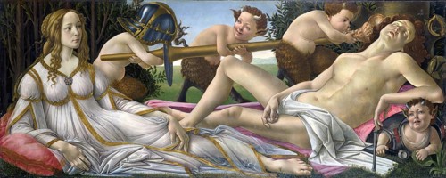 Venus und Mars, Venus and Mars, Painting by Sandro Botticelli (1 March 1445, 1510), one of the most