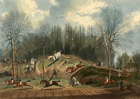 St Albans Grand Steeple Chase on 8 March, 1832, a famous horse race over cross country tracks in