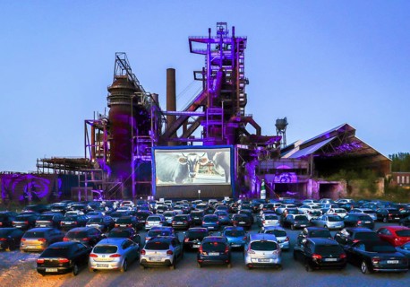 Dortmund, Ruhr area, North Rhine-Westphalia, Germany - Drive-in cinema Dortmund, newly opened