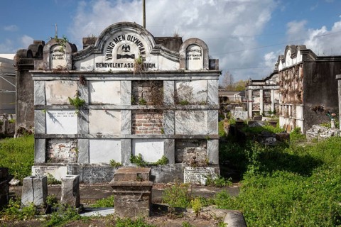 New Orleans, Louisiana - Lafayette Cemetery #2, established in 1850, has some old society tombs.