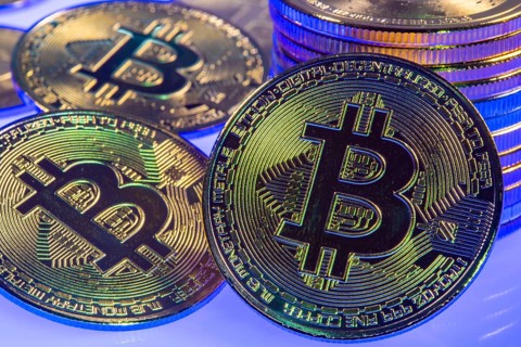 Bitcoin, cryptocurrency, symbol coin, optical placeholder for the digital currency