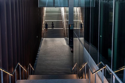 Access, entrance, to the Danish Architecture Centre, Dansk Arkitektur Center, DAC, Copenhagen,