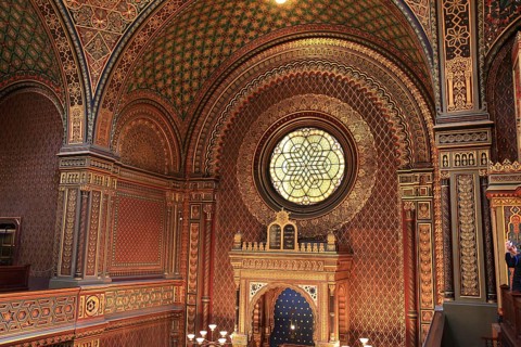 Interior view, Spanish Synagogue in the Josefstadt district of Prague, Czech Republic, Europe