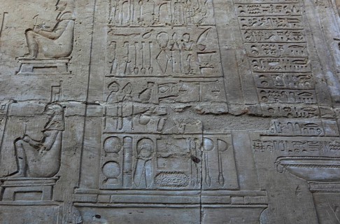 The medical relief in the Kom Ombo Temple on the Nile, Africa, Upper Egypt, Egypt, Africa