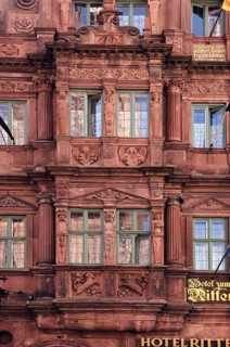 Multi-storey bay window of the Haus zum Ritter, Renaissance building built in 1592 since 1705 Inn,