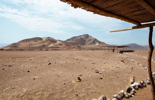 Chauchilla burial ground or desert cemetery, Ica region, Nazca province, Peru, South America