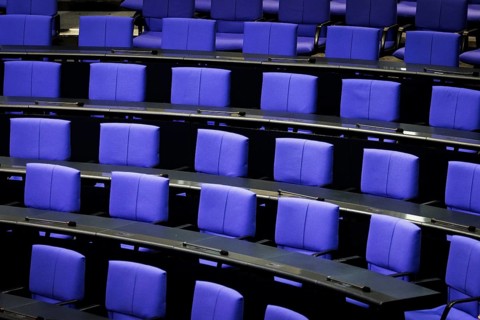 Empty chairs in the German Bundestag. Berlin, 13.06.2024