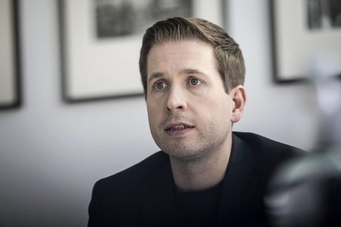Kevin Kuehnert, SPD General Secretary, recorded in Berlin, 20/08/2024 during an interview