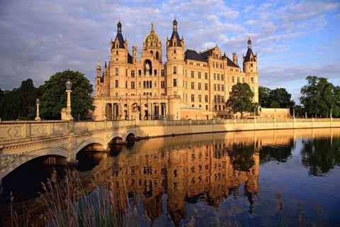 Europe, Germany, Mecklenburg-Western Pomerania, Schwerin, Schwerin Castle, built 1845 to 1857 in