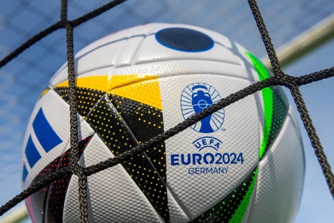 Symbolic image UEFA-EURO 2024: Close-up of the official match ball for the 2024 European Football