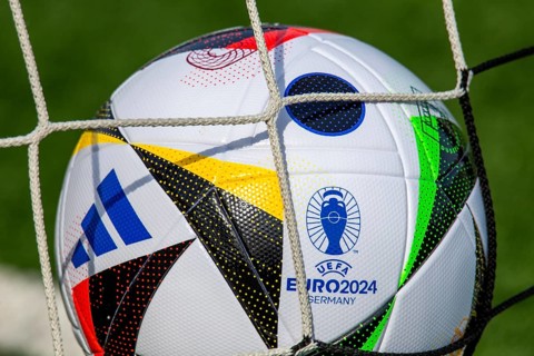 Symbolic image UEFA-EURO 2024: Close-up of the official match ball for the 2024 European Football