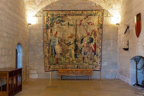 Interior design, Royal Palace Alumdaina, Palma de Majorca, Spain, Europe