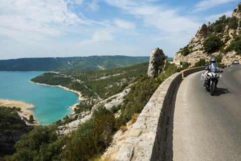 Panoramic road, Lac de Sainte-Croix, Verdon Gorge, Gorges du Verdon, Verdon Regional nature park
